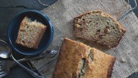 Peanut Butter Banana Bread with Candied Bacon by Diethood