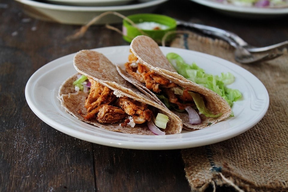 tacos 4wp Savory Sundays: Shredded Buffalo Chicken Tacos