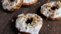 Baked Carrot Cake Doughnuts | www.diethood.com | Baked Carrot Cake Doughnuts frosted with Pineapple Cream Cheese Frosting and topped with Toasted Walnuts | #recipe #doughnuts #carrotcake #dessert