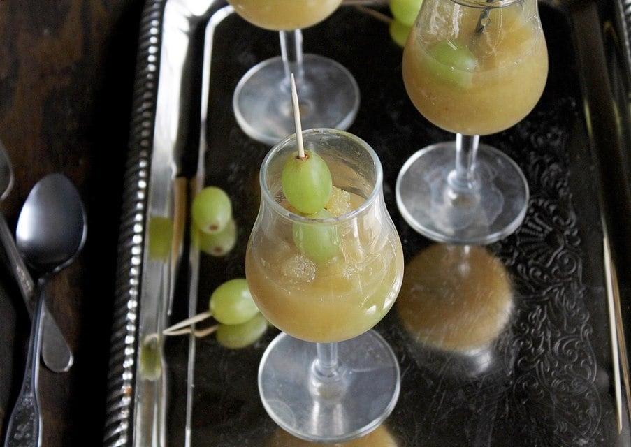 White Grapes and Champagne Granita | Diethood
