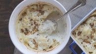 Creamy Cauliflower with Toasted Walnuts | www.diethood.com | Creamy cauliflower side dish, topped with toasted walnuts | #recipe #sidedish #dinner #cheese