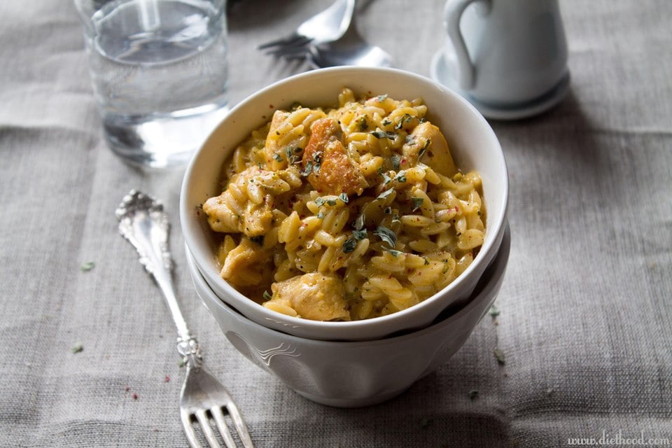 Cheesy Chicken Orzo | Diethood