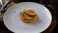 Polenta Cakes with Apples and Cheddar | www.diethood.com | Slices of apples and shredded cheddar cheese over crispy polenta cakes makes a perfect, light appetizer or dinner | #recipe #hearthealthy #appetizers #cheese #apples