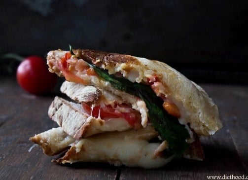 Caprese Grilled Cheese Sandwich | www.diethood.com | #grilledcheese #sandwiches #lunch #caprese