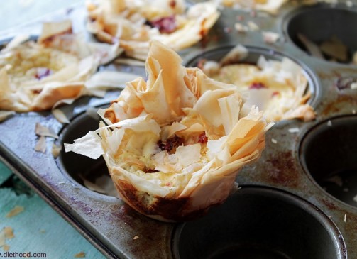 Sun-Dried Tomatoes & Cheese Cups | www.diethood.com | #recipe #appetizer #cheese