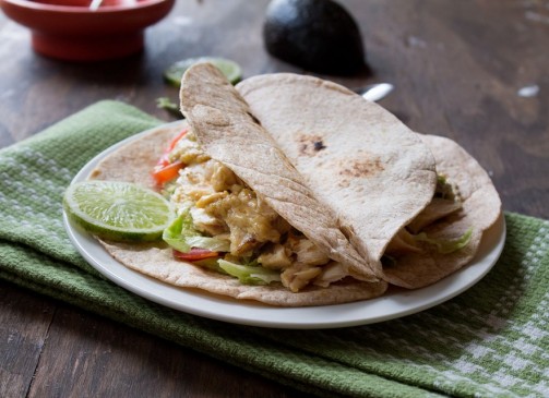 Fish Tacos with Creamy Lime Mustard Sauce | www.diethood.com | Dijon mustard, cream, wine, chili powder, and lime lend these fish tacos a delightfully warm, creamy, spicy flavor | #recipe #tacos #fish #dinner