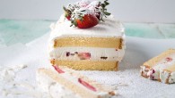 Strawberries and Cream Ice Cream Cake | www.diethood.com | #icecream #strawberries #recipe #cake
