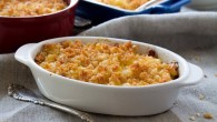 Oven Baked Macaroni and Feta Cheese | www.diethood.com | Oven baked macaroni made with a mixture of eggs, milk, and feta cheese, garnished with a crispy crumb topping | #recipe #dinner #meatless #macandcheese #feta