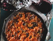 Skillet Vegetable Lasagna | www.diethood.com | #recipe #dinner #lasagna #vegetarian
