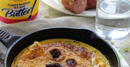 Smoked Sausage and Feta Cheese Frittata | www.diethood.com | Quick and simple frittata with smoked sausage and feta cheese | #recipe #dinner #breakfast#BreakfastAfterDark #cgc