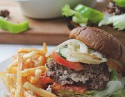 Garden Salad Feta Stuffed Burgers | www.diethood.com | #recipe #grilling #burgers