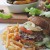 Garden Salad Feta Stuffed Burgers | www.diethood.com | #recipe #grilling #burgers