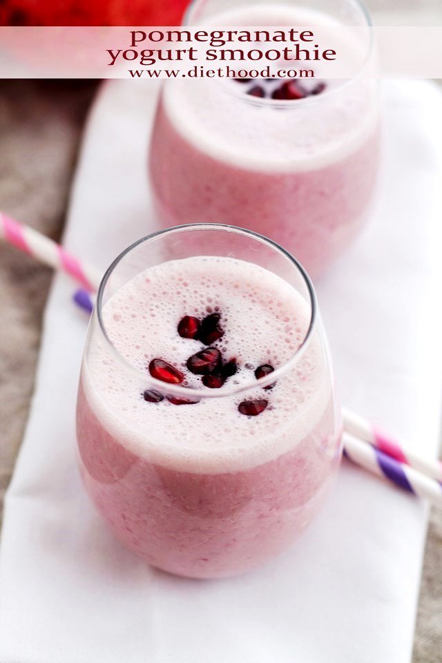 pomegranate yogurt smoothie