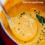 Butternut Squash Soup - Simple, the BEST EVER Butternut Squash Soup! You're just a few ingredients away from this incredibly delicious, comforting, and healthy soup. 