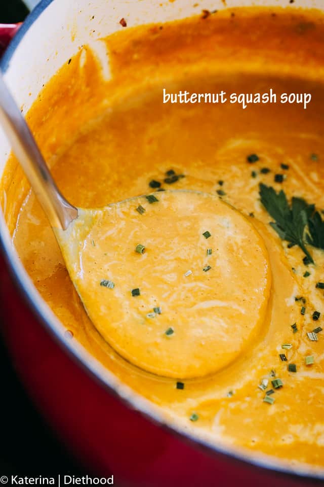 Butternut Squash Soup in a pot