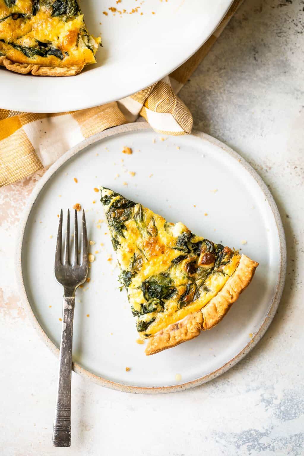 Easy Vegetarian Spinach Quiche Recipe Diethood