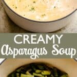 creamy asparagus soup long pinterest image