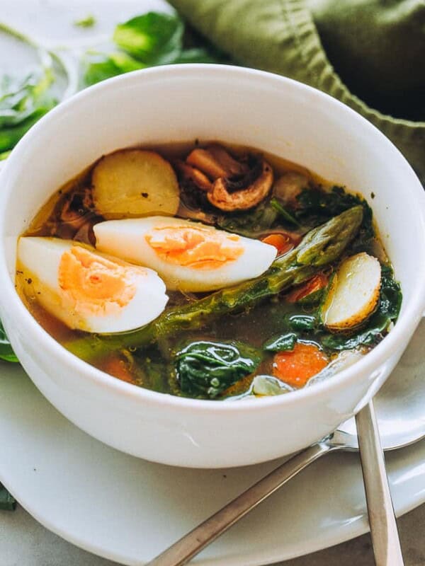 Vegetable Soup Pot au Feu in a Bowl