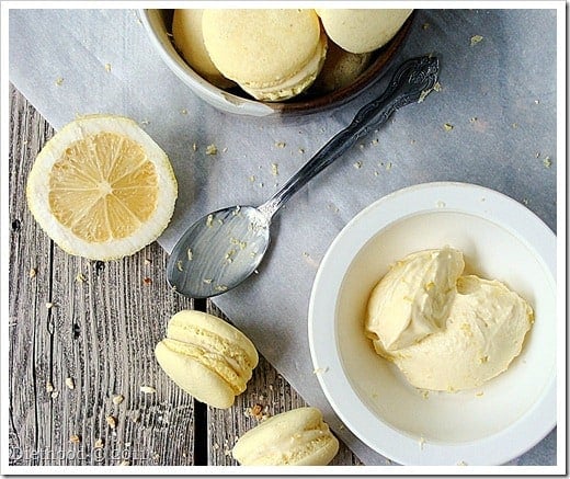 macarons with lemon buttercream filling