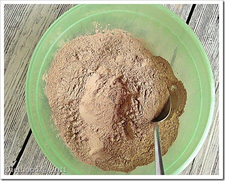 flour cocoa mixture
