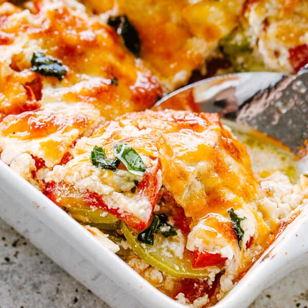 Zucchini Tomato Casserole | Low Carb, Keto, Vegetarian Dinner