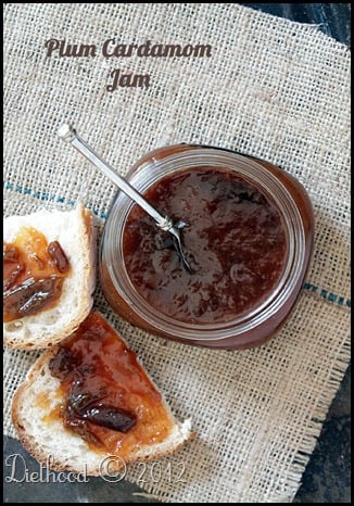 plum and cardamom jam