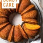 Pumpkin Spice Bundt Cake social sharing image with text overlay.