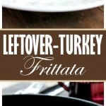Photo collage of Leftover Turkey Frittata