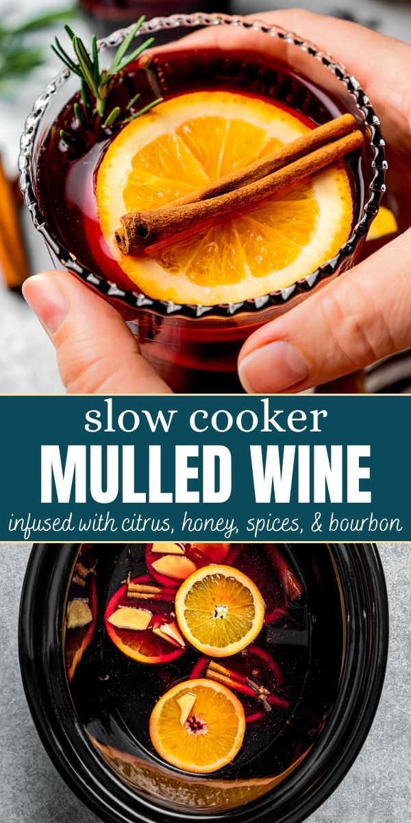 Slow cooker mulled wine Pinterest image.