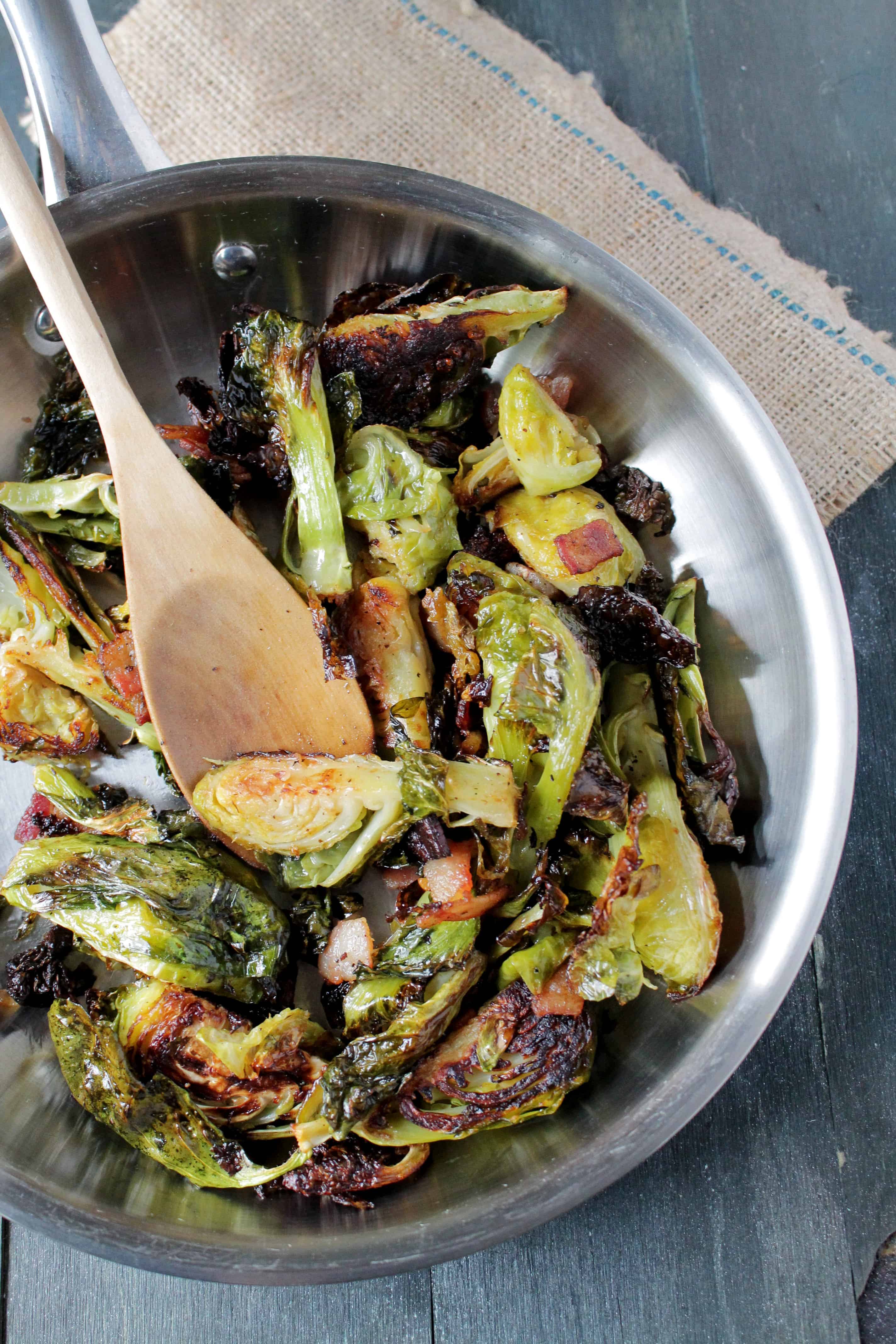 Roasted Brussels Sprouts with Bacon | Thanksgiving Side Dish