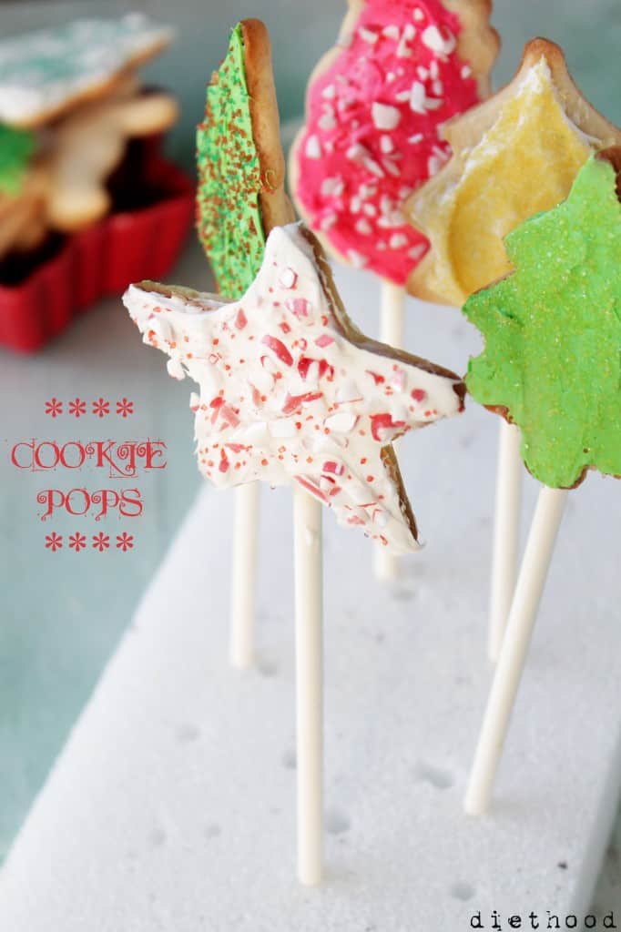 Christmas Cookie Pops @diethood | www.diethood.com | #cookies #christmas #cookiepops