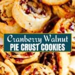 Pie crust cookies Pinterest image.