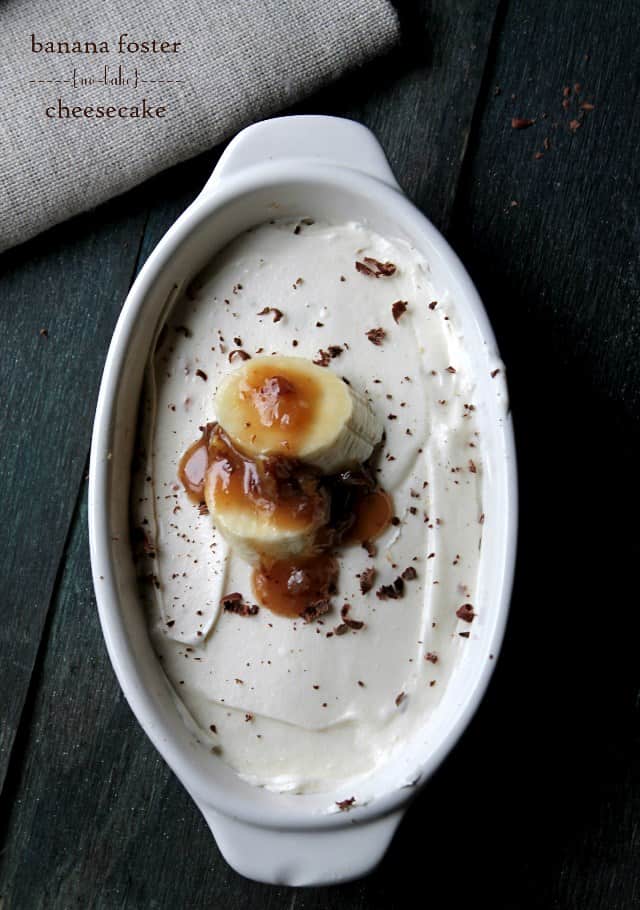 Banana Foster No Bake Cheesecake | www.diethood.com | #cheesecake #bananafoster #dessert #recipe @diethood