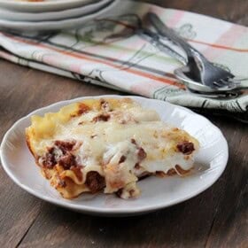 Lasagna Bolognese with Bechamel Sauce via diethood.com #recipe #lasagna #bechamel #bolognese