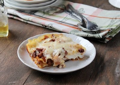 Lasagna Bolognese with Bechamel Sauce via diethood.com #recipe #lasagna #bechamel #bolognese