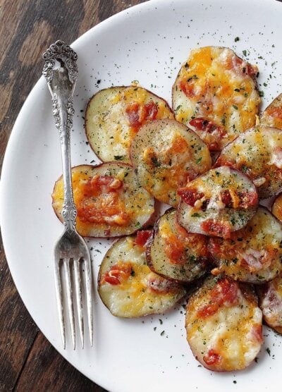 Loaded Baked Potato Rounds | www.diethood.com | #superbowl #gameday #recipe #appetizer #potatoes