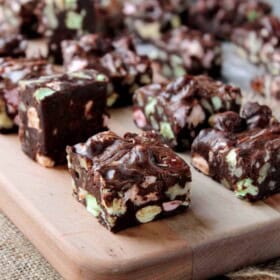 Rocky Road Chocolate Bars | www.diethood.com | #chocolate #recipe #cookierecipe #cookies