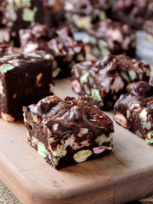 Rocky Road Chocolate Bars | www.diethood.com | #chocolate #recipe #cookierecipe #cookies