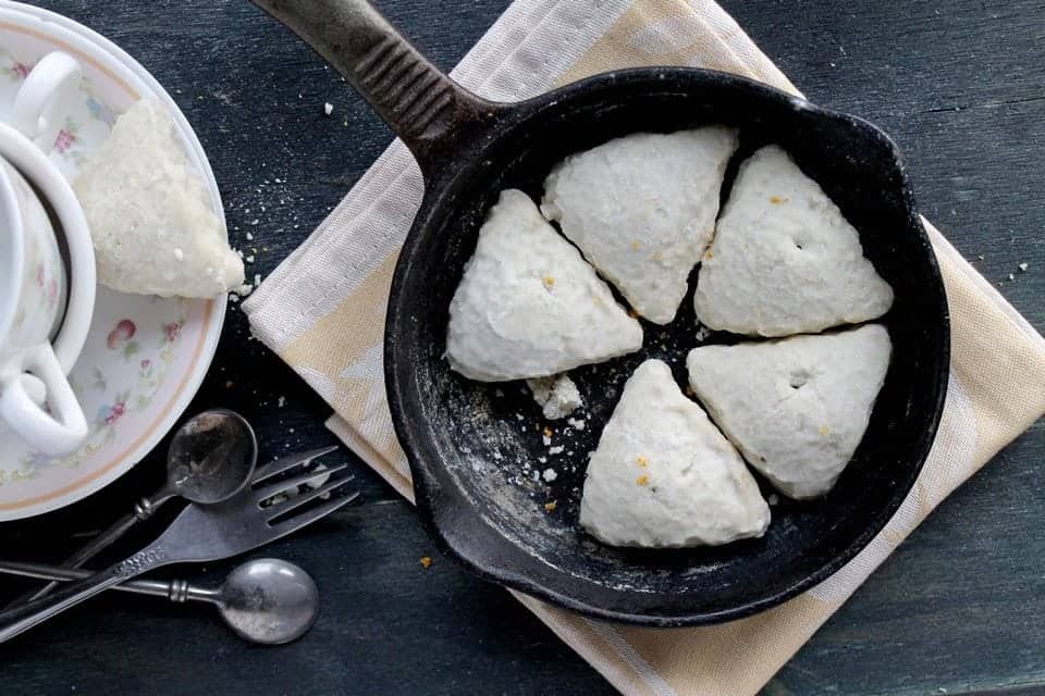 Use a cast iron wedge pan to create scone-like portions of this