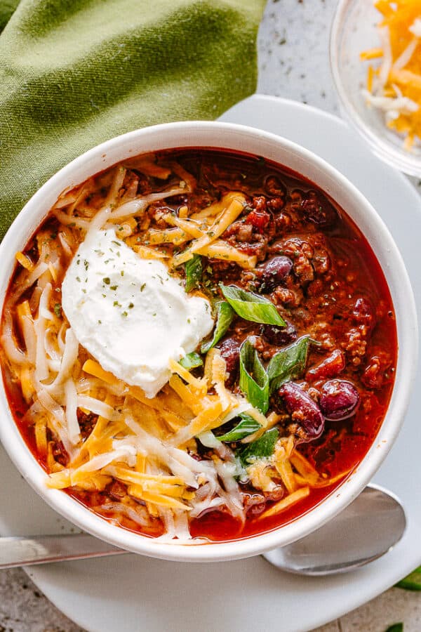 Slow Cooker Beef Chili | Diethood