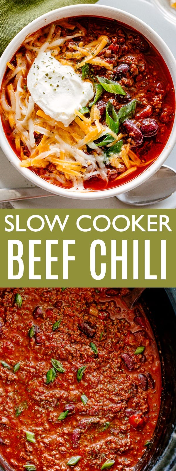 Slow Cooker Beef Chili | Diethood