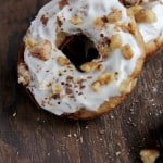 Baked Carrot Cake Doughnuts | www.diethood.com | Baked Carrot Cake Doughnuts frosted with Pineapple Cream Cheese Frosting and topped with Toasted Walnuts | #recipe #doughnuts #carrotcake #dessert
