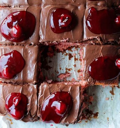 Quick Cherry and Chocolate Cake | www.diethood.com | #recipe #valentinesday #cake #chocolate #cherries via @diethood