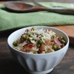 Sweet Pea and Crispy Bacon Risotto
