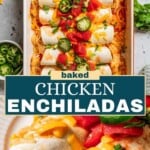 Chicken Enchiladas Pinterest image.