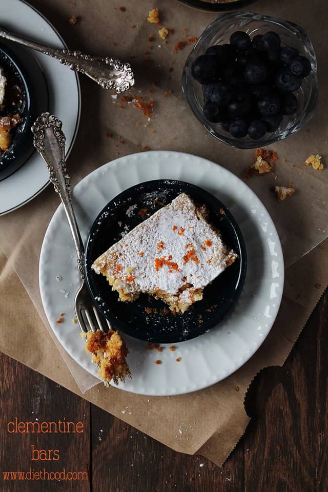 Clementine Bars | www.diethood.com | Delicious, chewy, sweet, aromatic Clementine Bars with graham cracker crust | #recipe #dessert #clementines