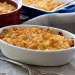 Oven Baked Macaroni and Feta Cheese | www.diethood.com | Oven baked macaroni made with a mixture of eggs, milk, and feta cheese, garnished with a crispy crumb topping | #recipe #dinner #meatless #macandcheese #feta