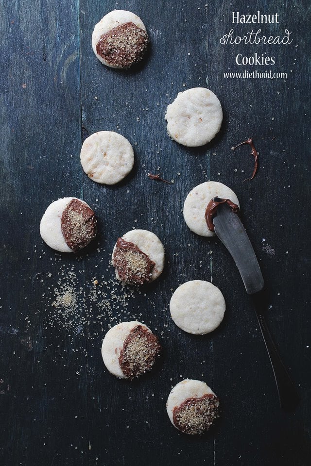 Hazelnut Shortbread Cookies | www.diethood.com | #recipe #cookies #shortbread #nutella