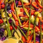 Roasted veggie salad Pinterest image.