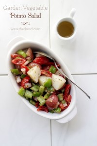 Garden Vetable Potato Salad | www.diethood.com | #recipe #potatosalad #appetizers #salad